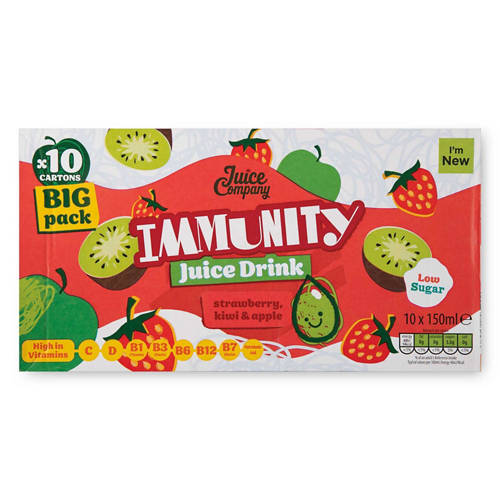 Childrens Immunity Juice Drink Strawberry Kiwi Apple ALDI UK
